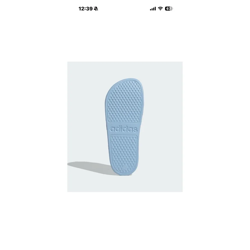 Adidas Adilette Slides Mens 7 Blue White 3 Stripe Sandals New With Tags